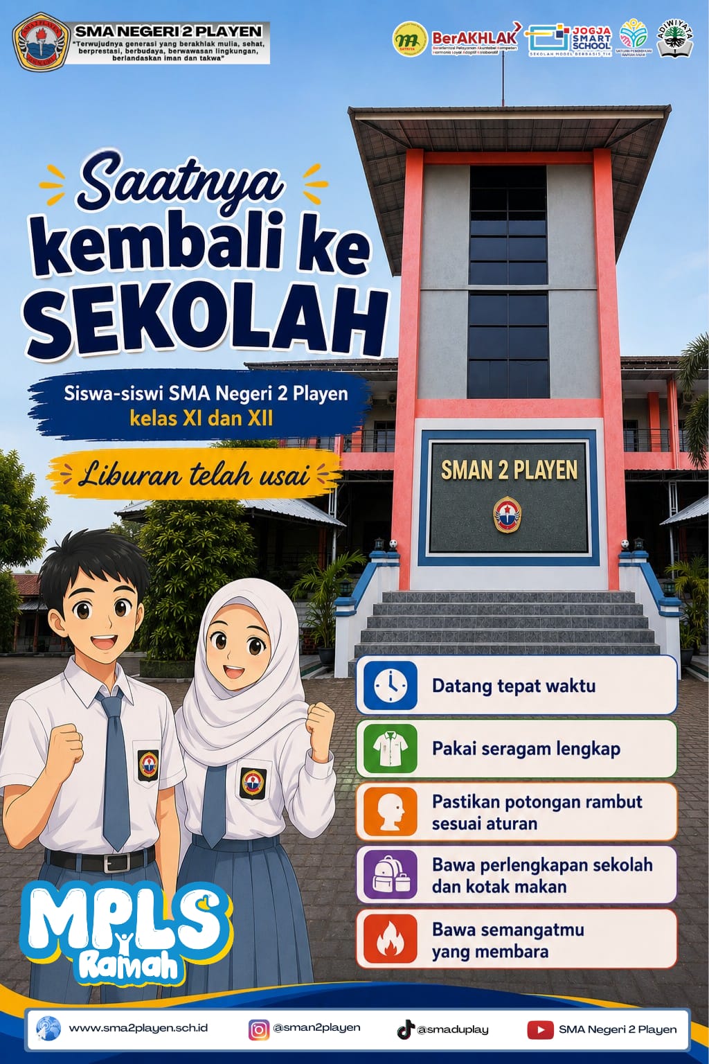 SMA Negeri 2 Playen Sambut Murid Baru dan Awali Pembelajaran Tahun Pelajaran 2026/2027 dengan Semangat MPLS Ramah