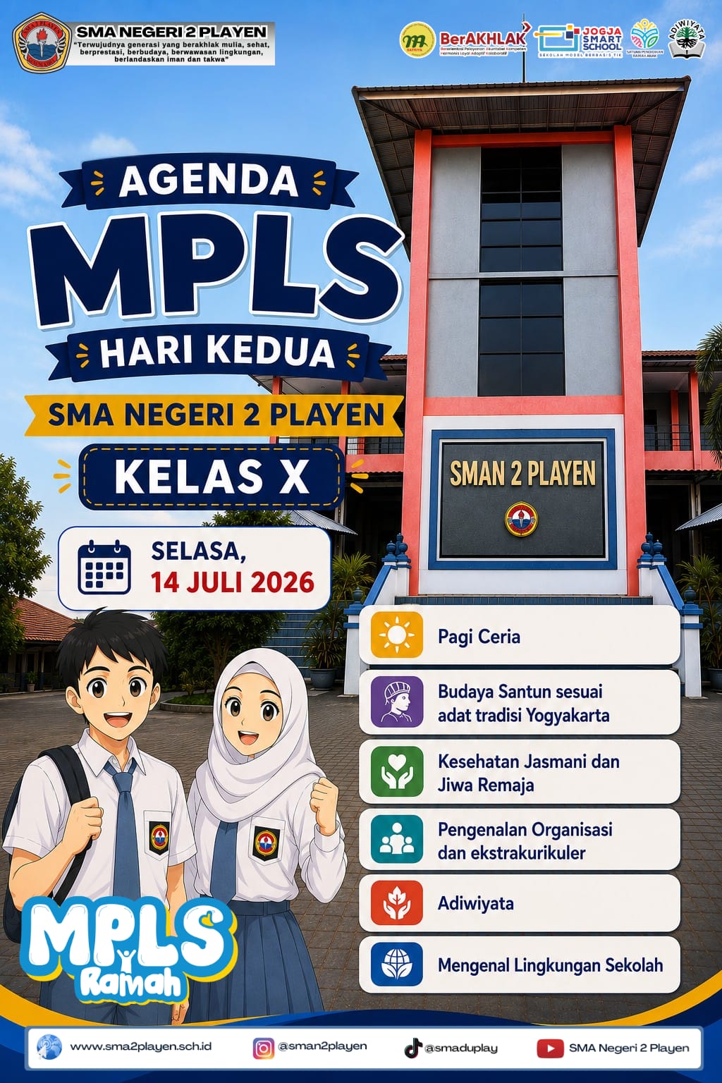 MPLS Ramah Hari Kedua SMA Negeri 2 Playen: Menumbuhkan Budaya Santun, Kepedulian Lingkungan, dan Semangat Berorganisasi