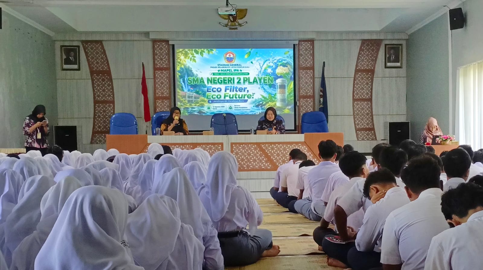 Stadium General "Eco Filter, Eco Future, Jernihnya Air, Cerahnya Bumi", Mengajak Siswa Kelas X Terapkan Gaya Hidup Berkelanjutan